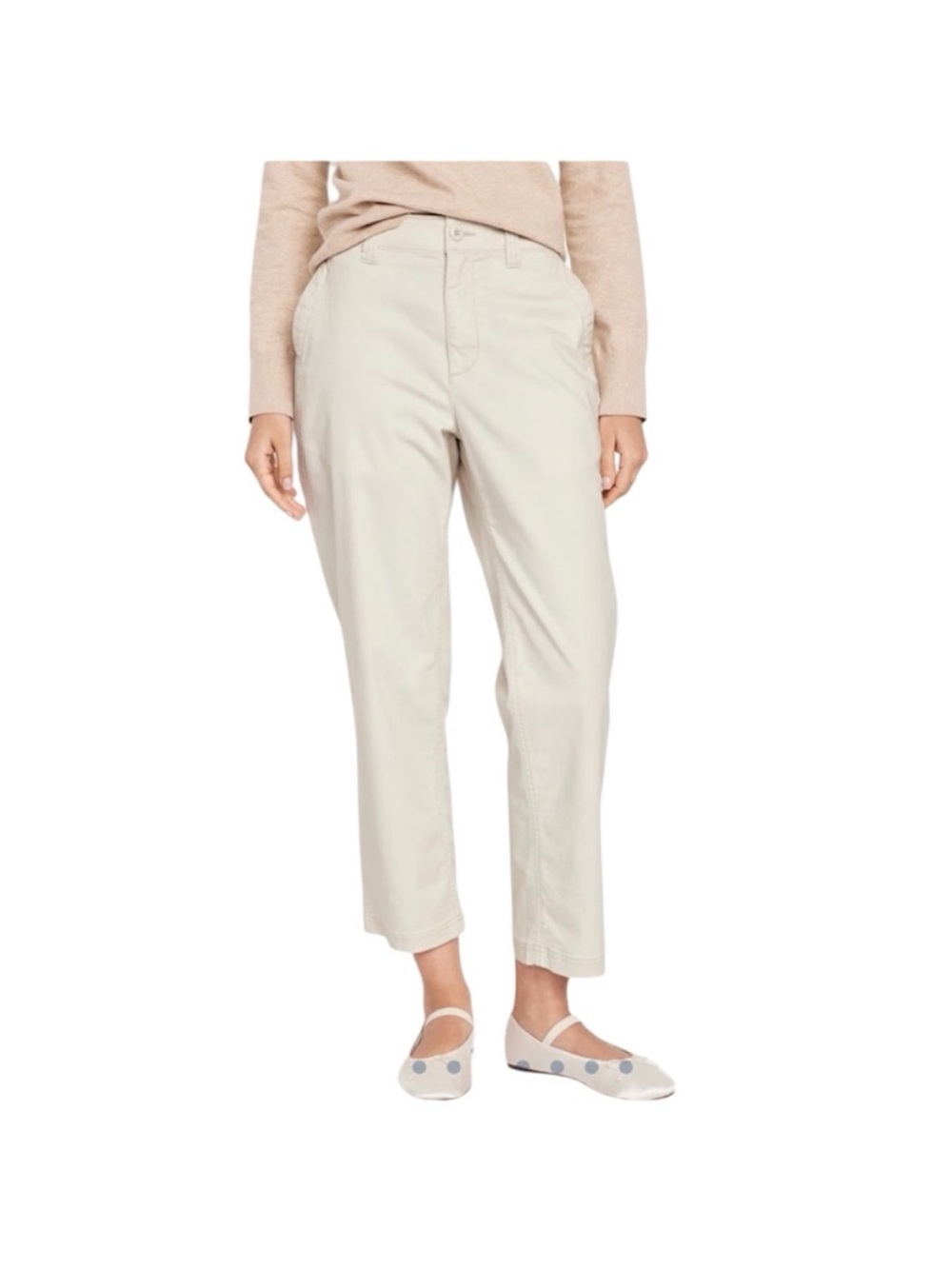 NWT Old Navy High Waisted OG Chino Light Cream Trousers Sz XL comfy
summertime